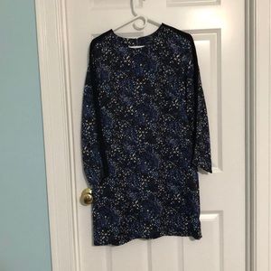 Banana Republic blue floral shift dress